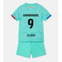 Billiga Barcelona Robert Lewandowski #9 Barnkläder Tredje fotbollskläder till baby 2023-24 Kortärmad (+ Korta byxor)